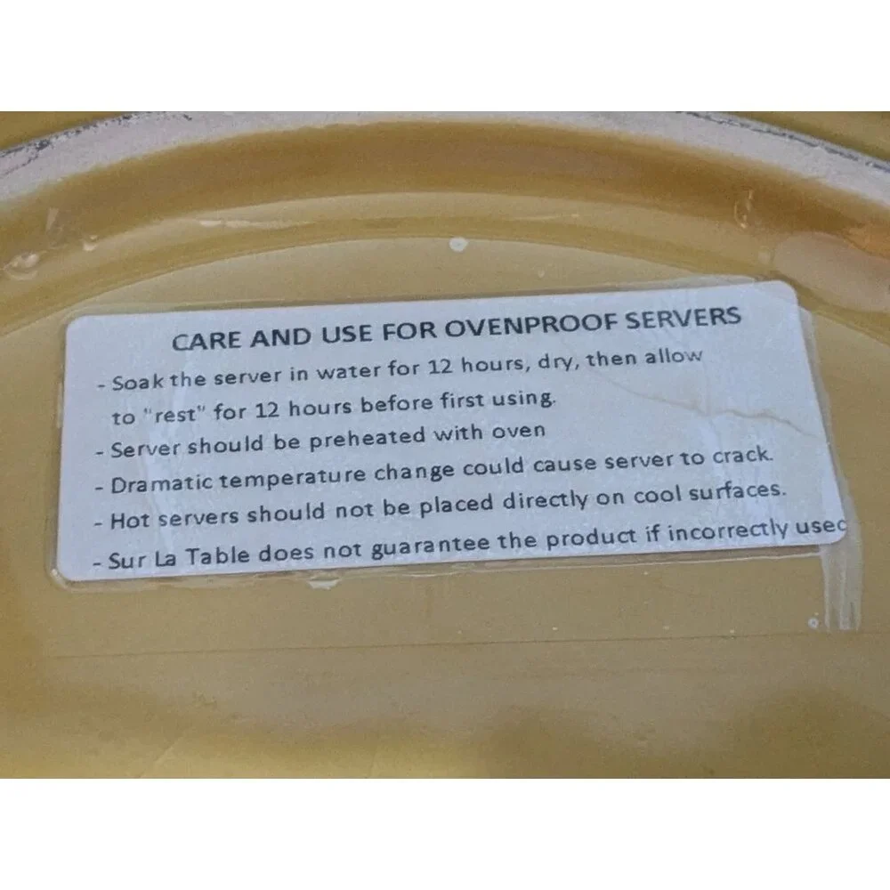 Sur la Table Mustard Yellow Pie Plate Quiche or Casserole Dish 9.5 in x 1.5 in